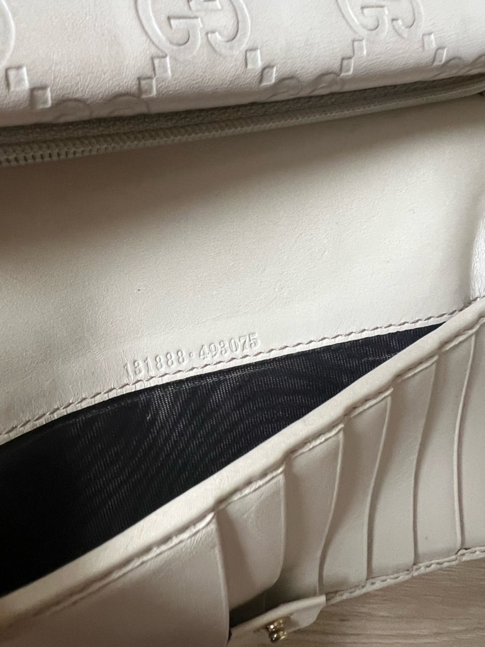 GUCCI Monogram GG Double Flap Snap leather Wallet with unbranded chain - Picture 11 of 16